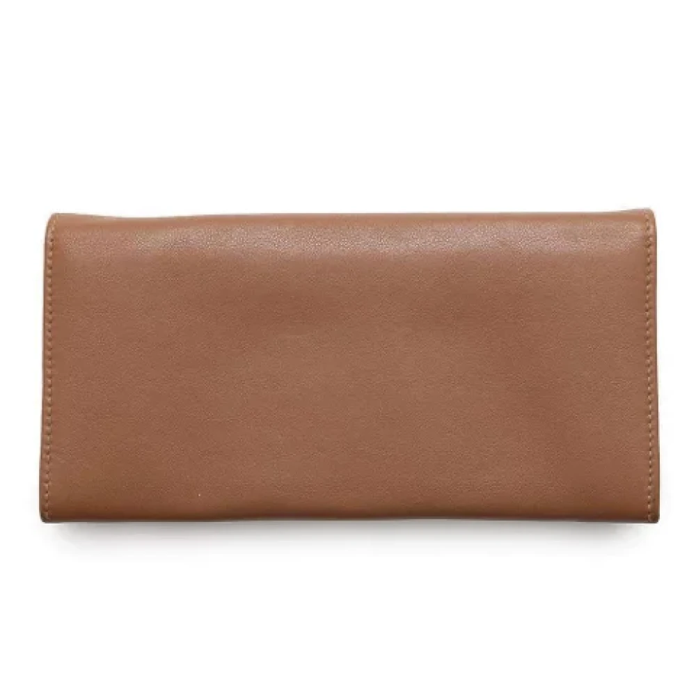 Bvlgari Vintage Pre-owned Leather wallets Brown Dames
