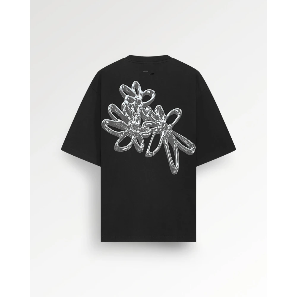 Filling Pieces T-shirt Chrome Flower Black Heren