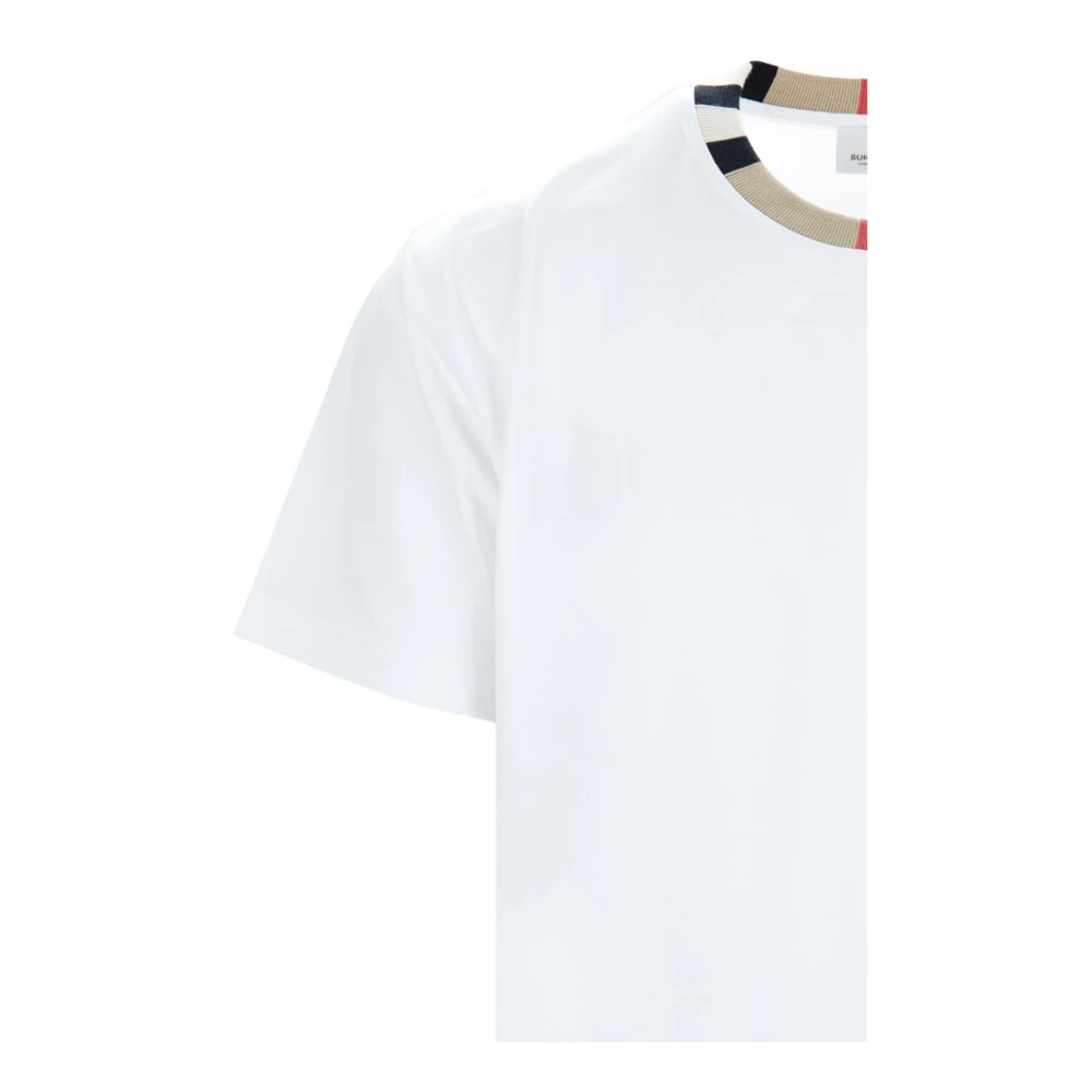 Burberry Heren Slip-On T-Shirt met reliëflogo White Heren