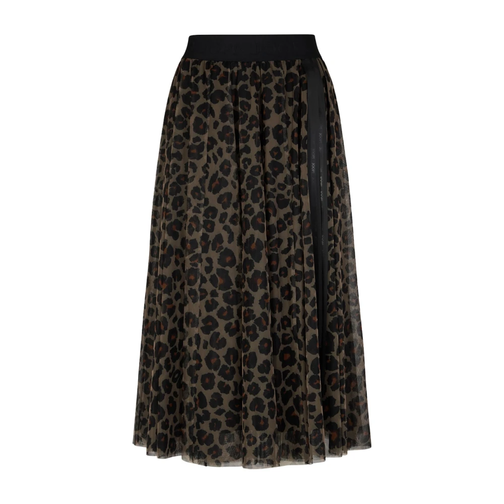 Joop! Luipaardprint Elastische Taille Rok Brown Dames