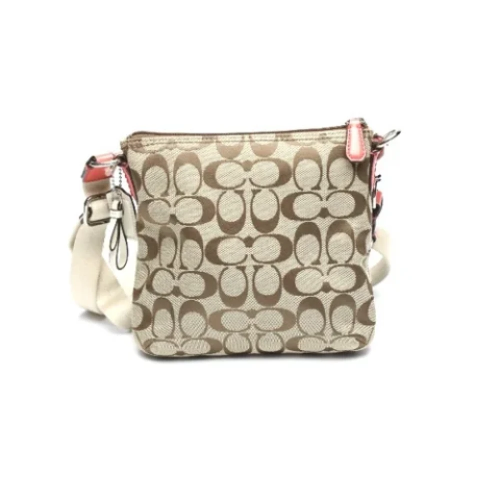 Coach Pre-owned Leather shoulder-bags Beige Dames