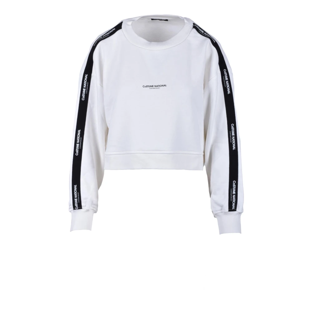 Costume National Moderne Katoenmix Trui White Dames