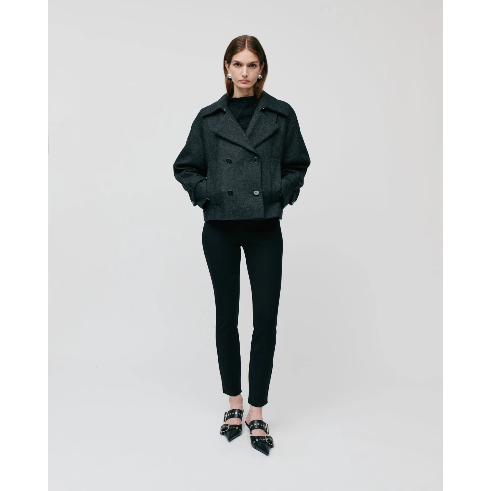 IVY OAK Luxe Winterblazer met Kimono Mouwen Gray Dames