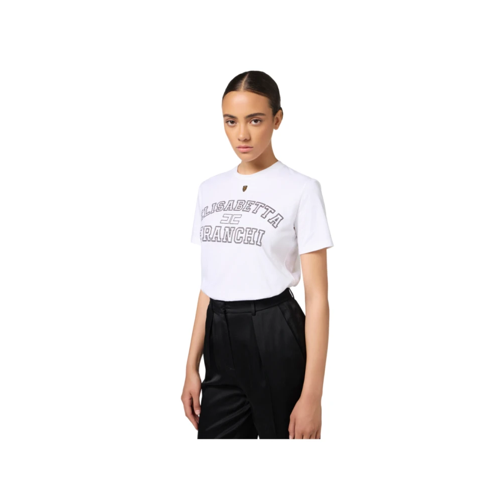Elisabetta Franchi Stijlvolle Sweater Collectie White Dames