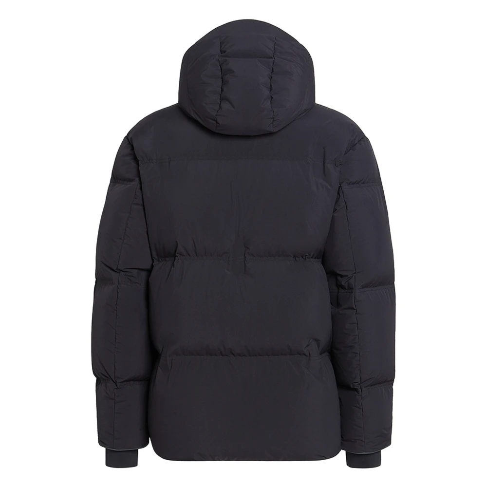 Ermenegildo Zegna Zwarte Nylon Puffer Jas Black Heren