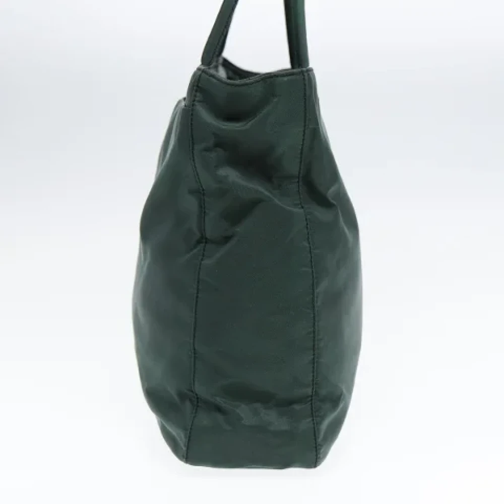 Prada Vintage Pre-owned Nylon handbags Green Dames
