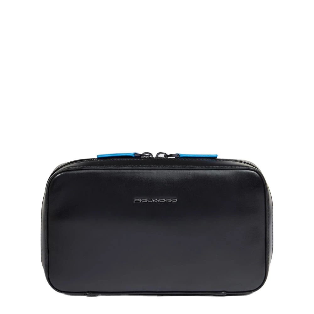 Piquadro Unisex Noir Sacs, Taille: One Size Sac Rangement Câble En Cuir Avec Poche Pour Souris