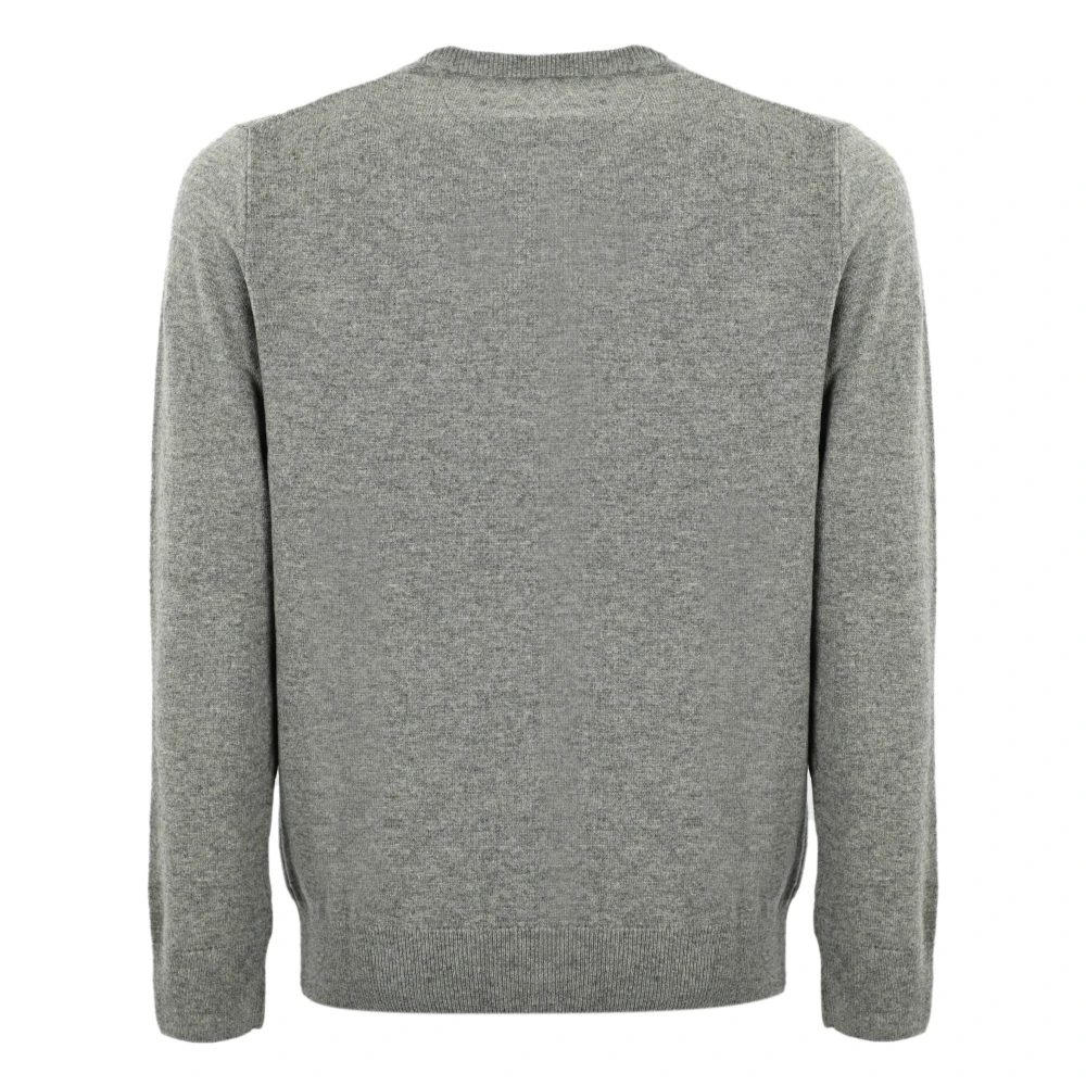 Polo Ralph Lauren Grijze Wollen Trui Lange Mouw Ronde Hals Gray Heren