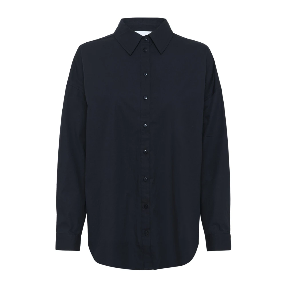 My Essential Wardrobe Women's Black Boxy Shirt - Shirts - Xs - Blouses & Shirts