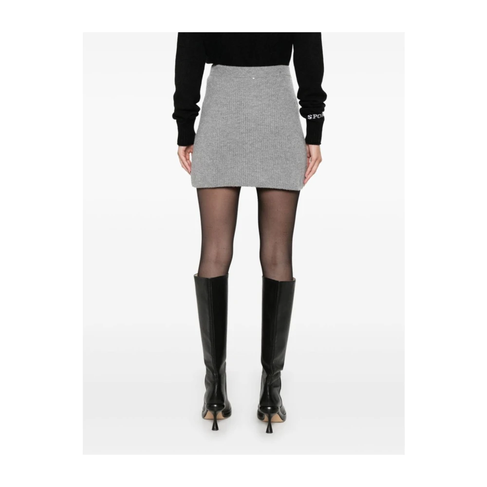 SPORTMAX Grijze Geribbelde Rok Gray Dames