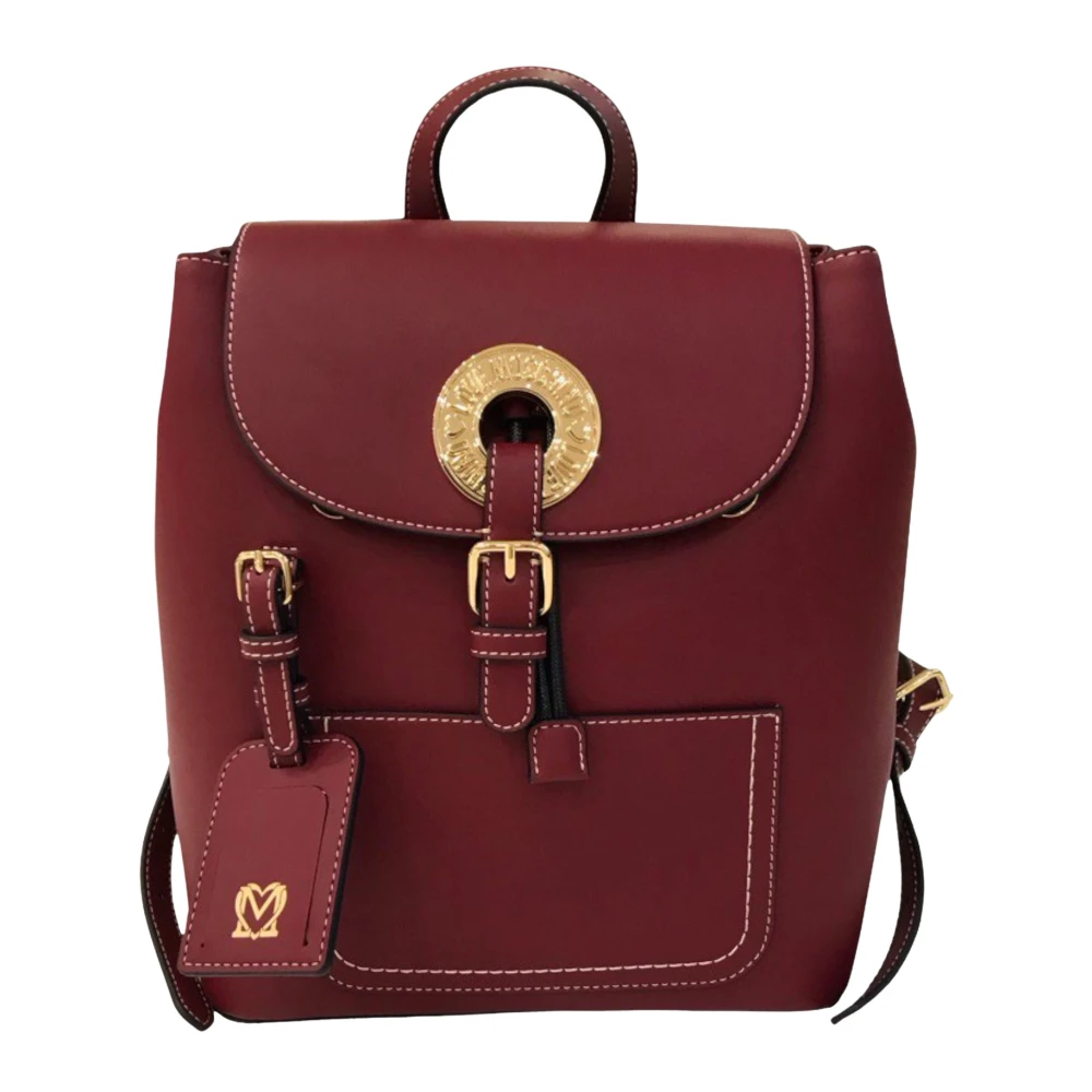 Love Moschino Ruime rugzak met verstelbare bandjes Red Dames