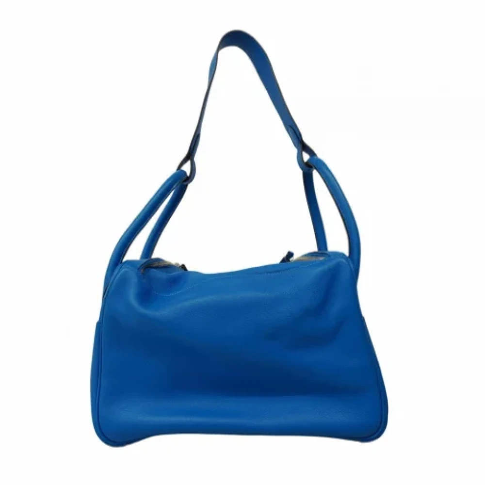 Hermès Vintage Pre-owned Leather handbags Blue Dames