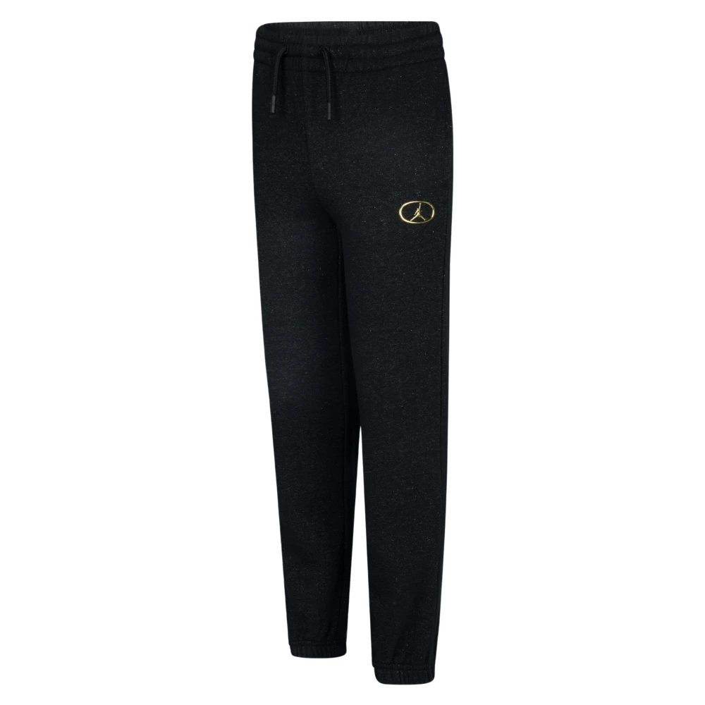 Jordan Girls Black Sweatpants, 13 Y, Logo Joggers For