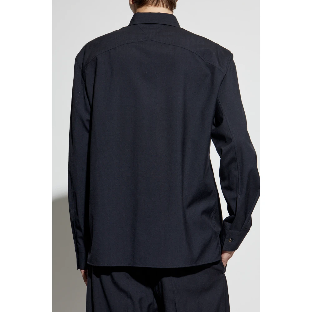 Bottega Veneta Wollen shirt Blue Heren