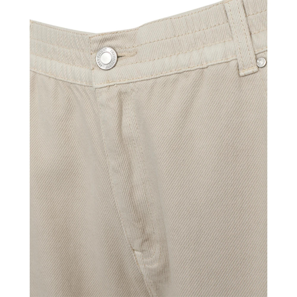 Freequent Beige Wijde Broek Beige Dames