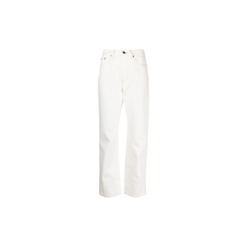 Moncler Straight Jeans White Dames