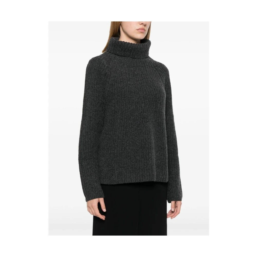 allude Gebreide Rolhals Sweater Gray Dames
