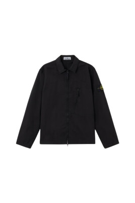 veste-chemise-en-coton-noir-avec-fermeture-eclair