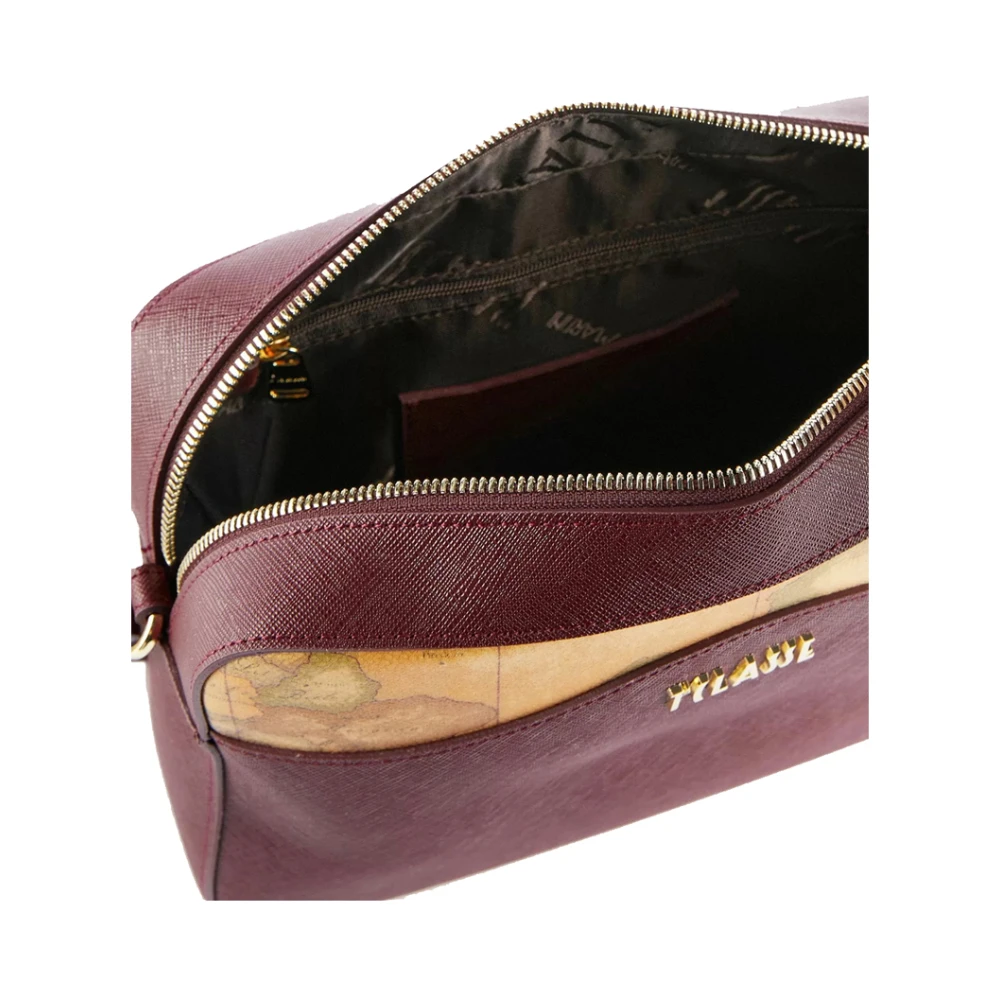 Alviero Martini 1a Classe Paarse Schoudertas Geo Print Purple Dames