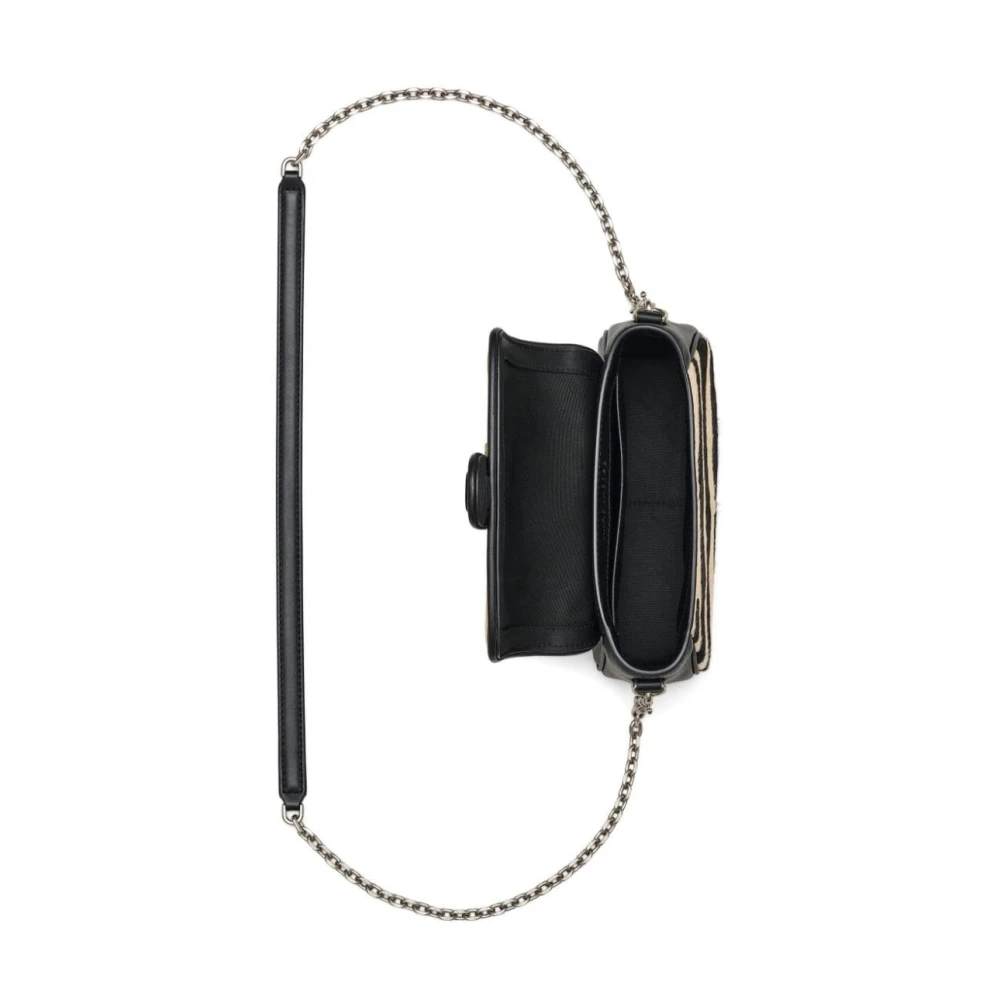 Marc Jacobs Zebra Haircalf Clover Schoudertas Black Dames