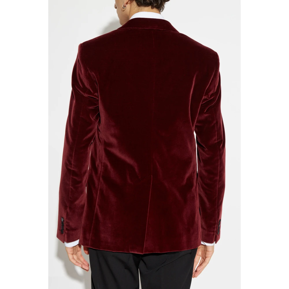 Dolce & Gabbana Fluwelen blazer Red Heren