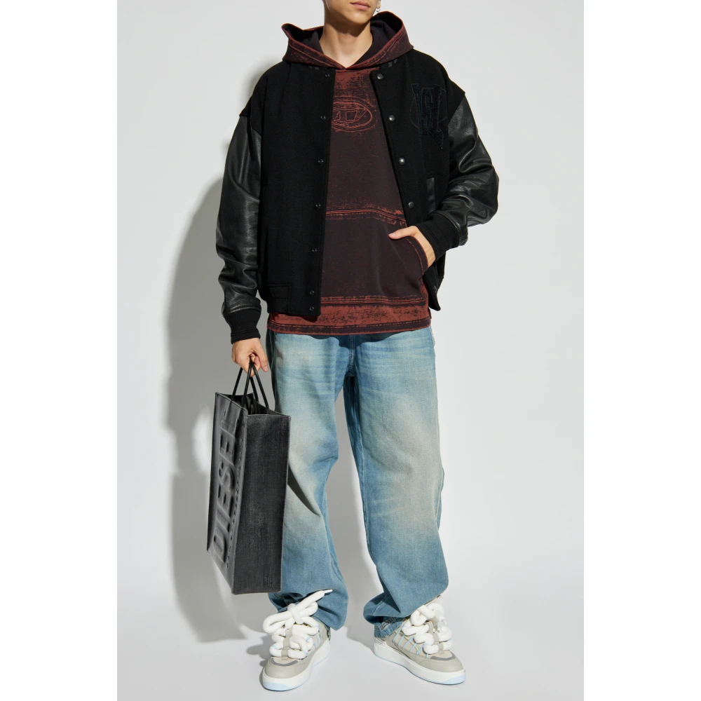 Diesel Hoodie S-Baxt-Hood-Q1 Red Heren