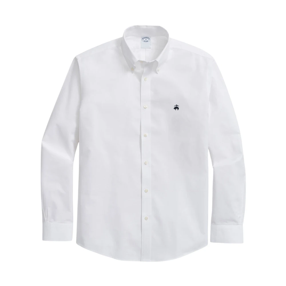 Brooks Brothers Slim Fit Golden Fleece Non-Iron Button Down Overhemd White Heren
