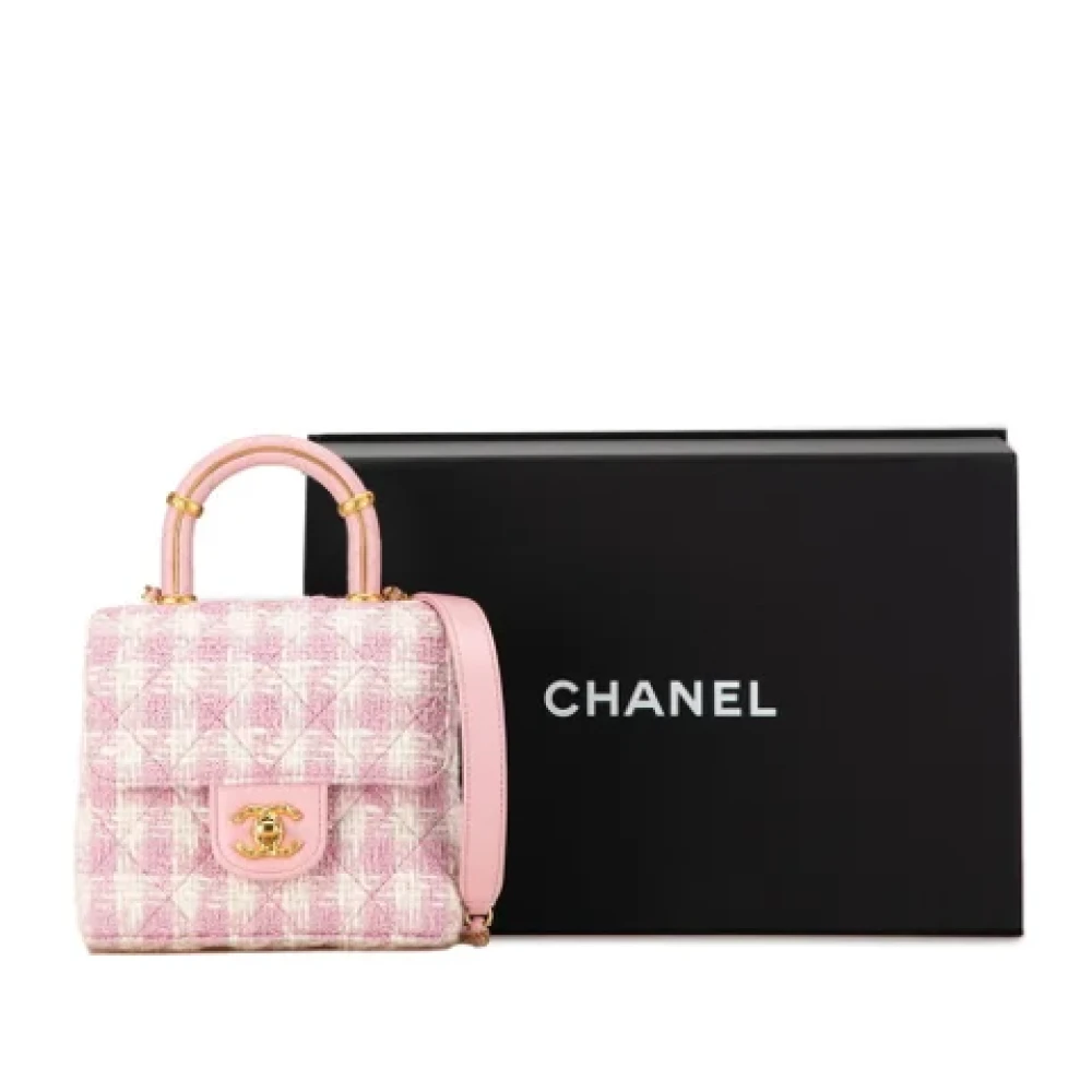 Chanel Vintage Pre-owned Canvas chanel-bags Pink Dames