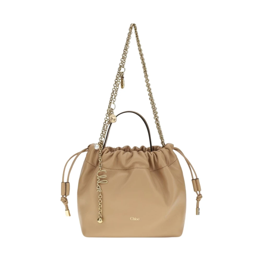 Chloé , Handbags, Female, Beige, One Size, Icons Small Shoulder Bag With Chain - Image 4
