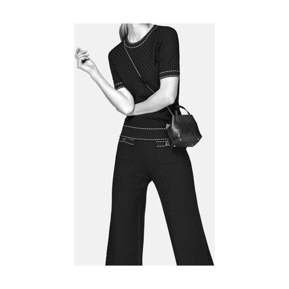Carolina Herrera Matryoshka XXS Zwarte Leren Tas Black Dames