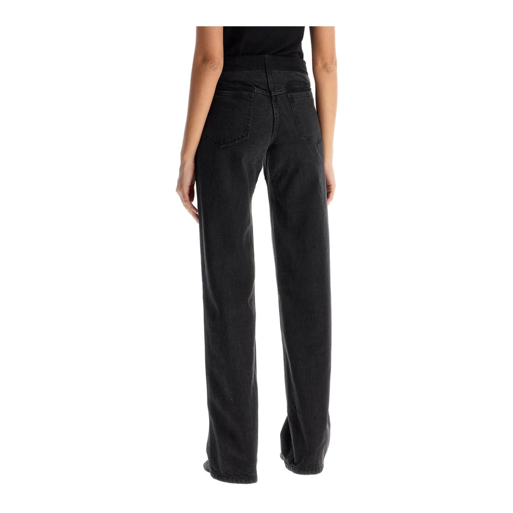 Christopher Esber Zwarte Deconstructed Lage Taille Jeans Black Dames