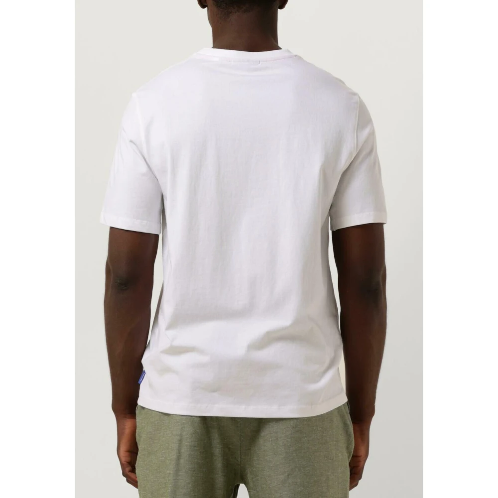 Scotch & Soda Heren Polo & T-shirt met linkerborst artwork White Heren