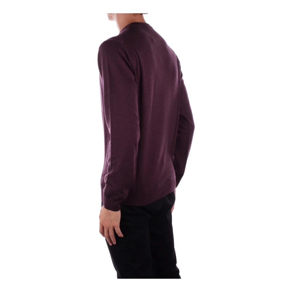 Woolrich Logo Front Sweaters Purple Heren