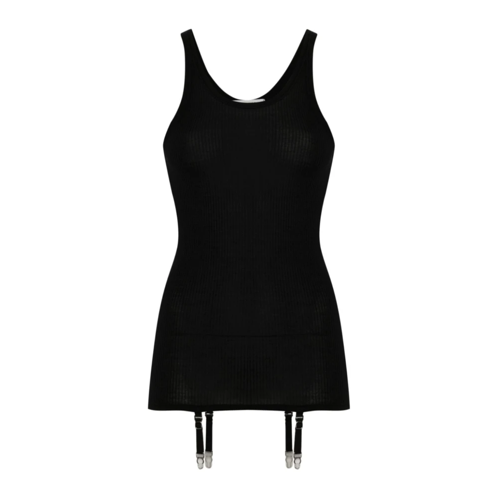 Lemaire Naadloze Tanktop met Bretels Black Dames