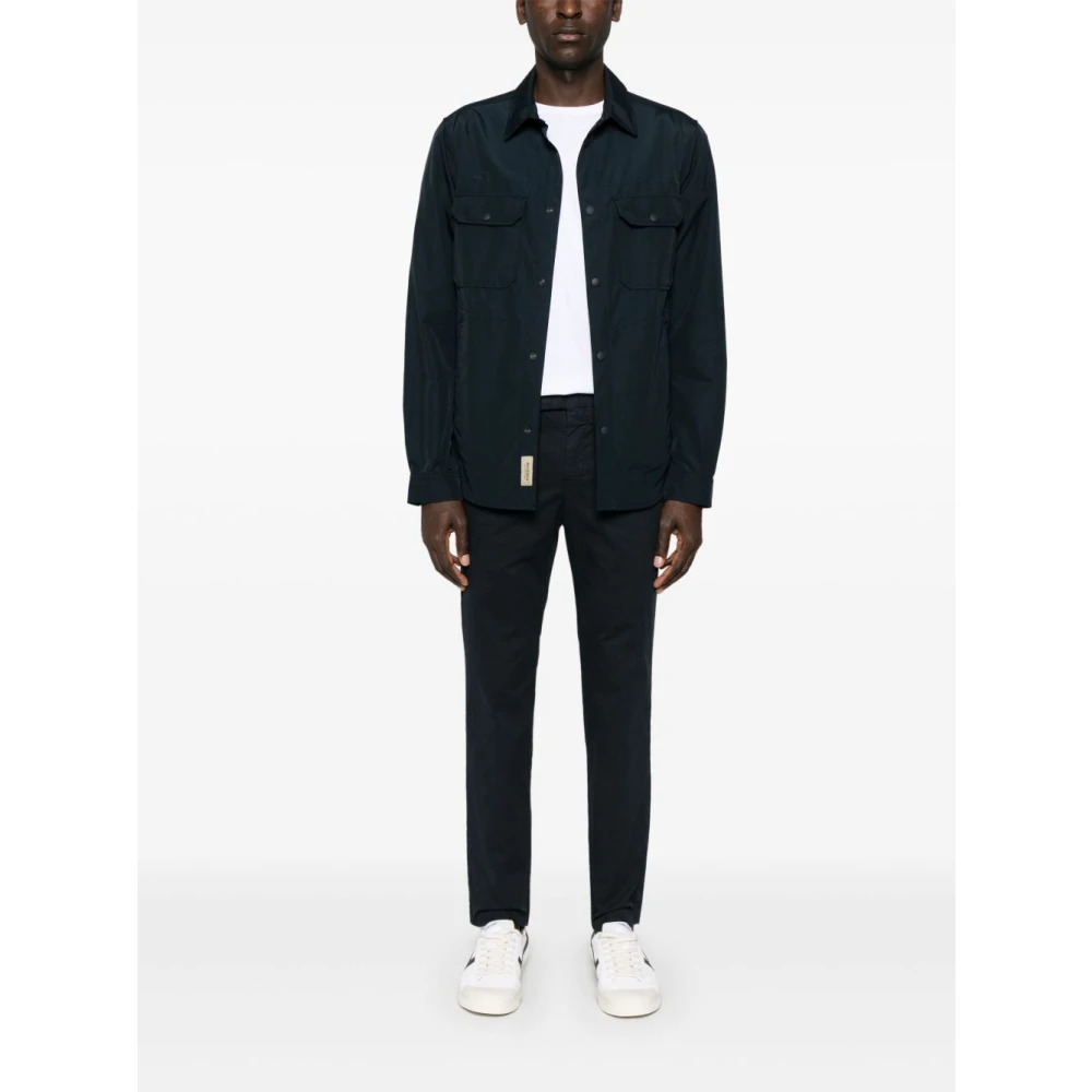 Woolrich Blauw Overhemd voor Mannen Blue Heren