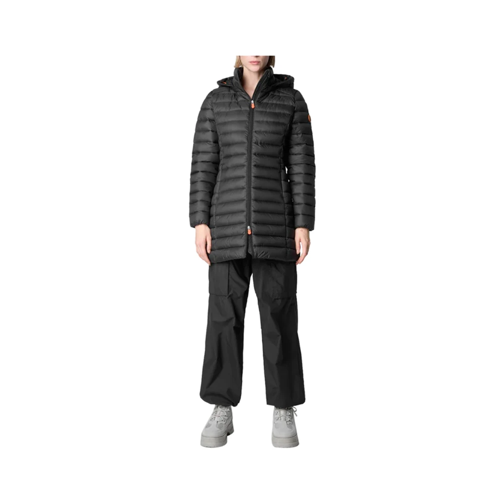 Save The Duck Zwarte slim fit jas Black Dames