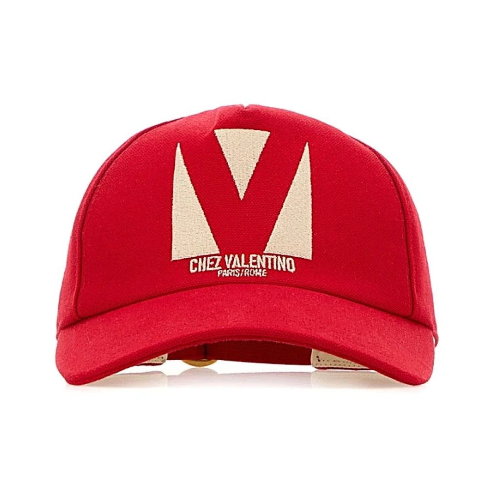 Valentino Garavani Men's Red Hats & Caps, 59 Cm, Chez Valentino Baseball Hat
