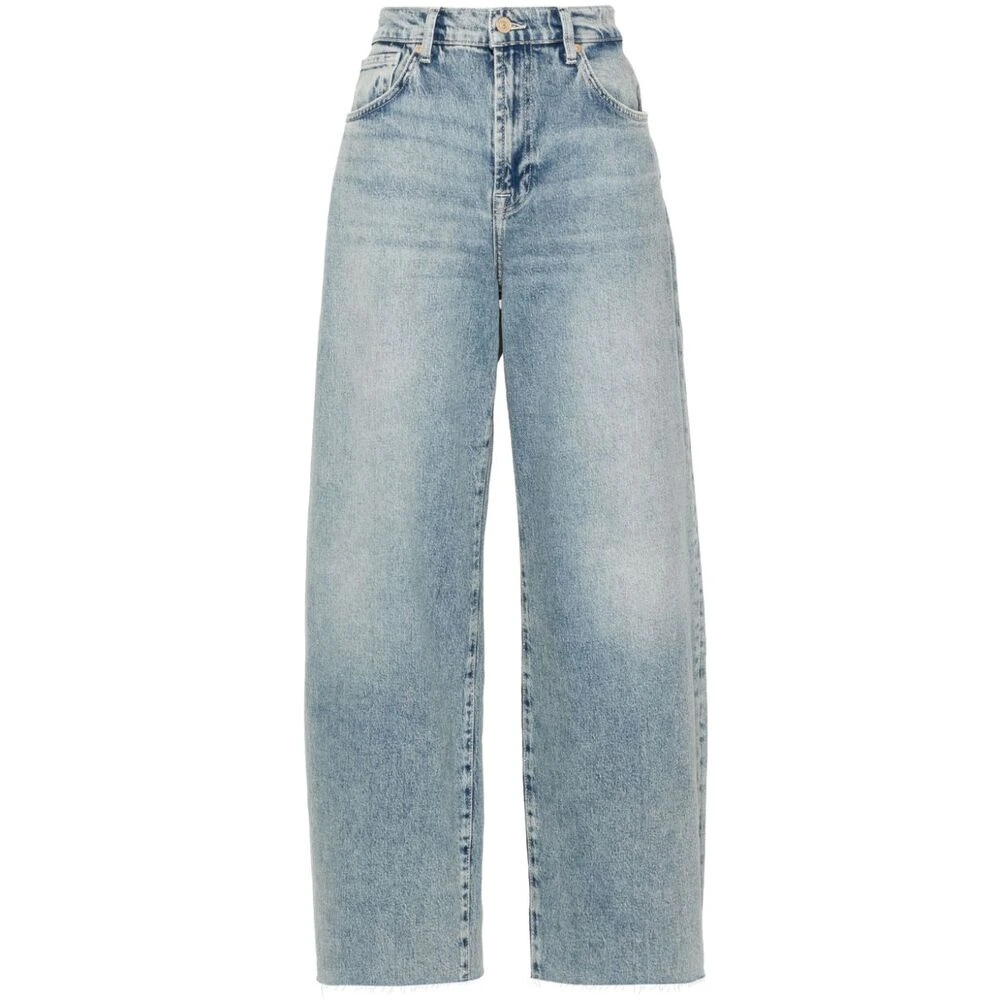 7 For All Mankind Lichtblauwe Denim Tapered Jeans Blue Dames