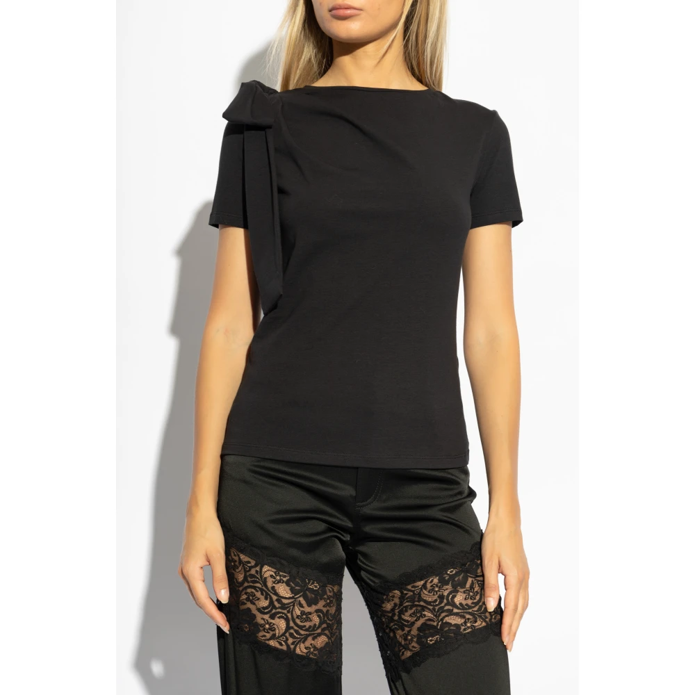 Blumarine Top met strik Black Dames