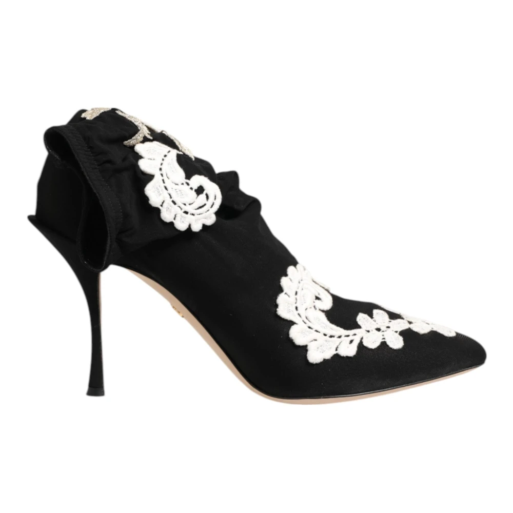 Dolce & Gabbana Women's Black Heeled Boots, 5 Uk, Shorts Boots
