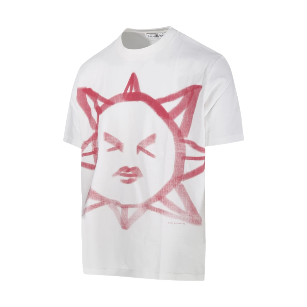 Our Legacy Squinting Sun Legacy Jersey T-Shirt White Heren