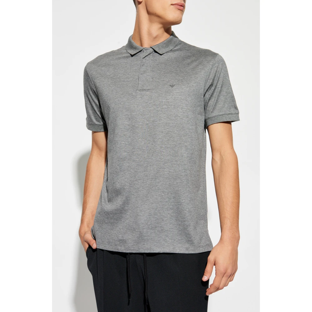 Emporio Armani Polo met logo Gray Heren