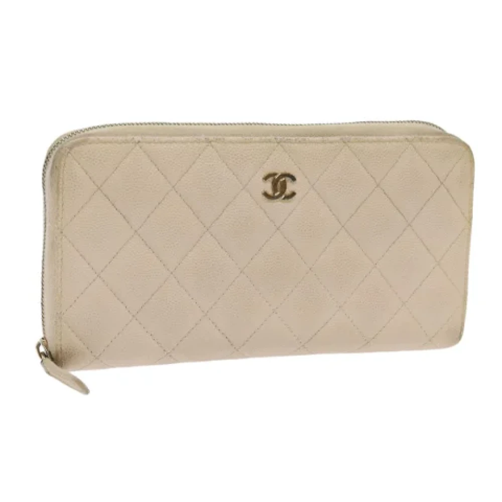 Chanel Vintage Pre-owned Leather wallets White Dames