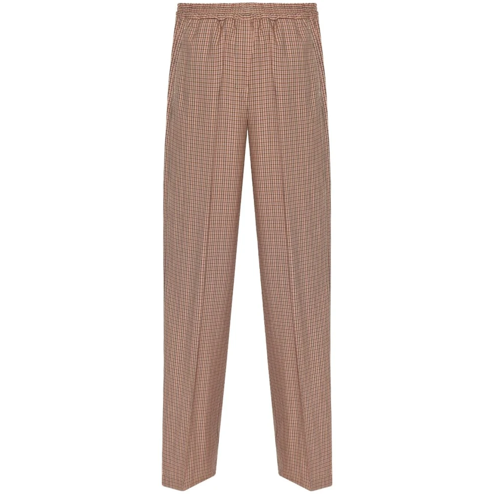 PS By Paul Smith Beige Check Wide Leg Trousers Multicolor Dames