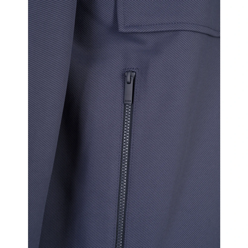 Hugo Boss Blauw Katoenmix Heren Overshirt Blue Heren