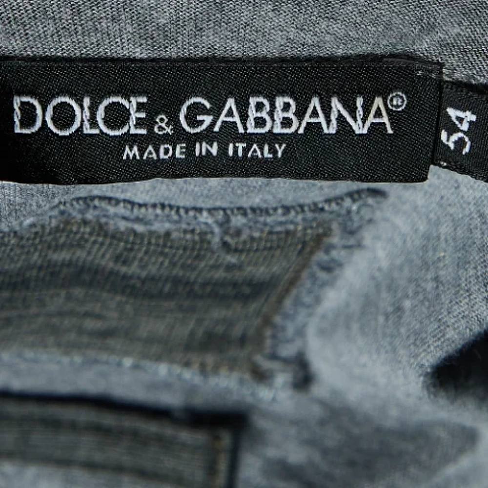 Dolce & Gabbana Pre-owned Cotton tops Gray Heren