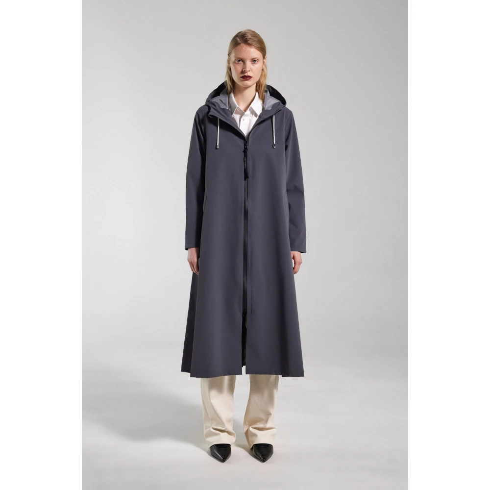 Stutterheim Lichtgewicht Matte Rits Regenjas Blue Dames