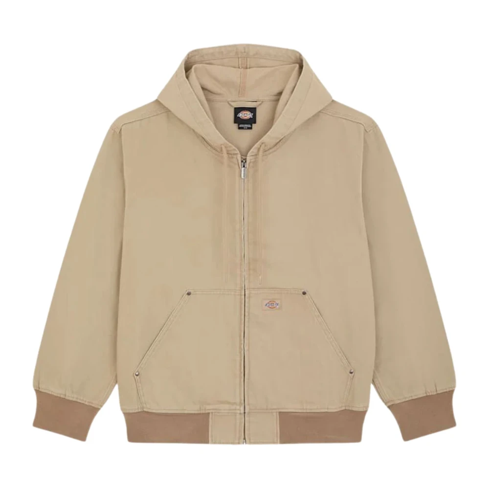 Dickies Men's Beige Duck Canvas Hooded Unlined Jacket