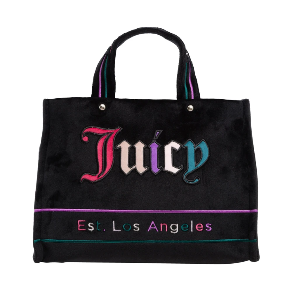 Juicy Couture Velvet Shopper Tas met Gouden Details Multicolor Dames