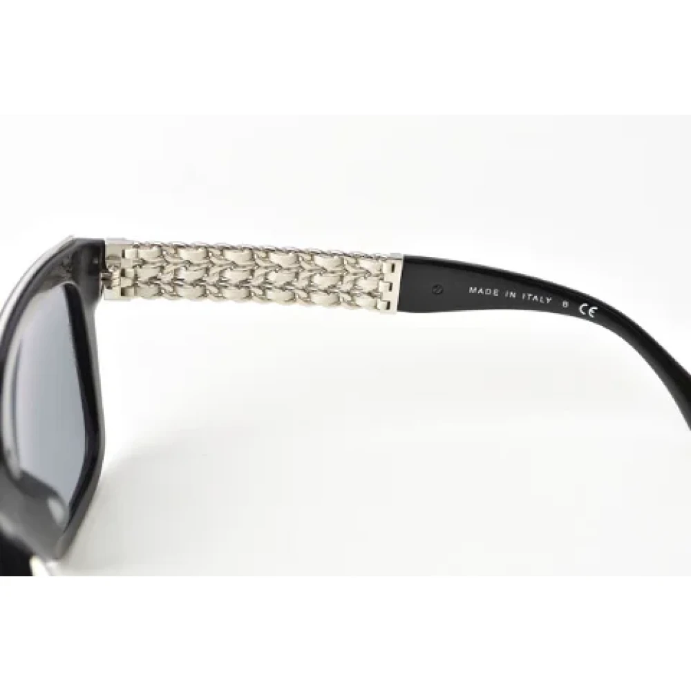 Chanel Vintage Pre-owned Plastic sunglasses Black Dames